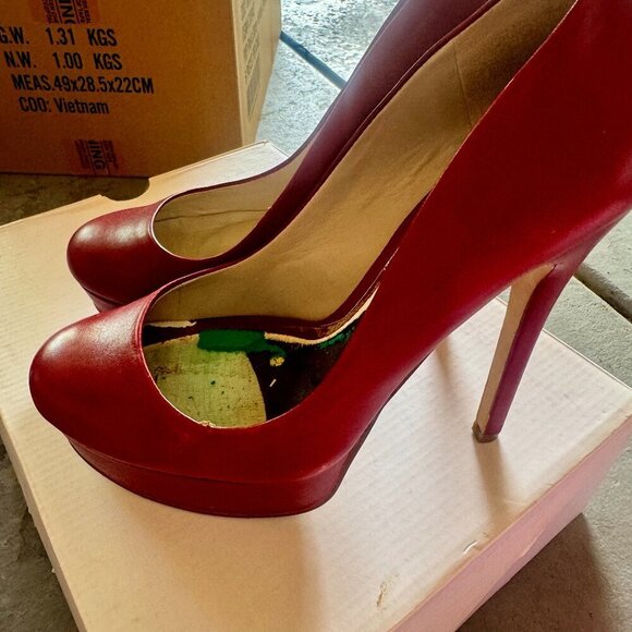 ALDO Crixia Red Platform Heels | 7 | Gently Worn - Picture 1 of 4